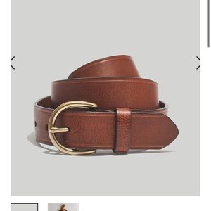 madewell medium brown leather belt